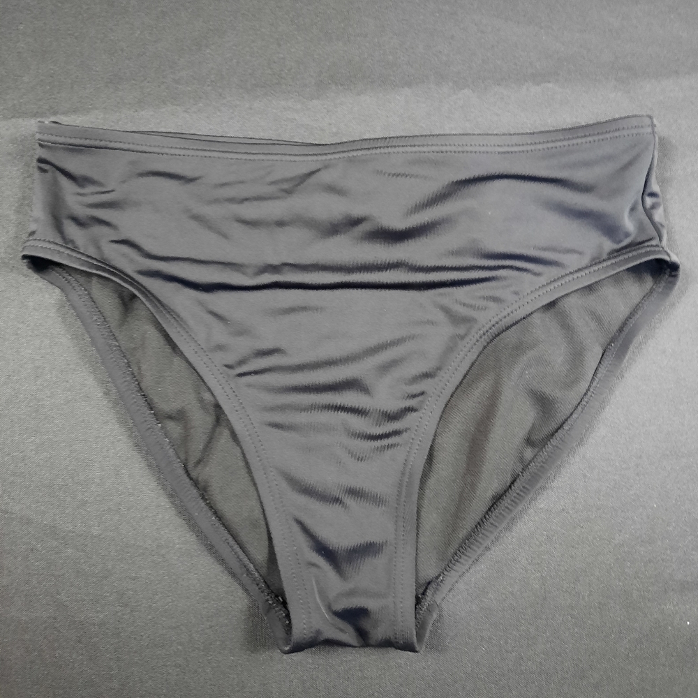 Size 8 Women's Black Bikini Swimsuit Basic Bottom Pursuit